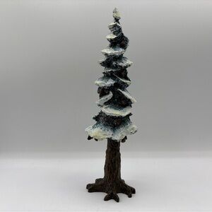 Dept 56 1991 Vintage Village Pole Pine Tree 10.5” Cold Cast Porcelain Tree 55298